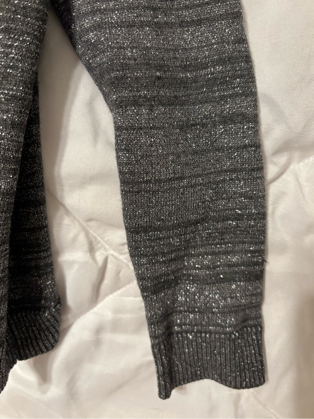 Milly Silver-Thread Gray Button Cardigan - Picture 4 of 14